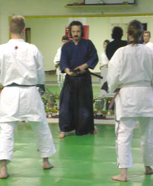 Americo Sabato in una lezione di Kendo